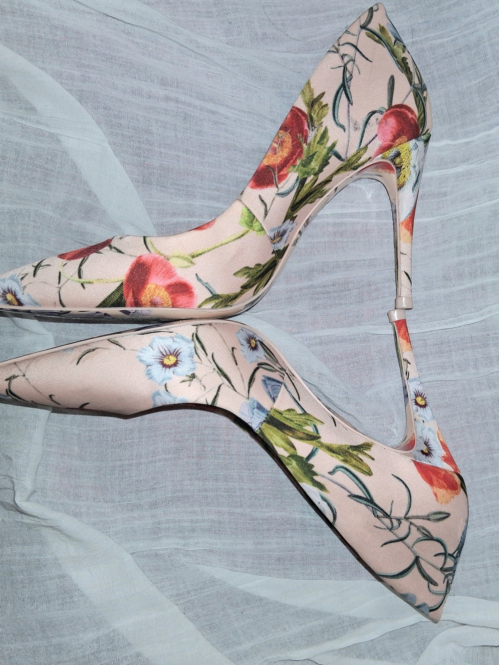 Aldo Blush Pink Floral Pointed-Toe Pumps - Picture 5 of 7